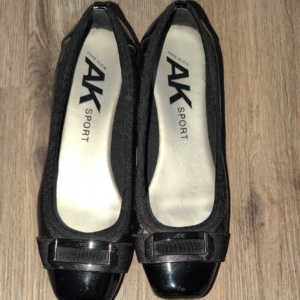 Anne Klein Black Patent Flats